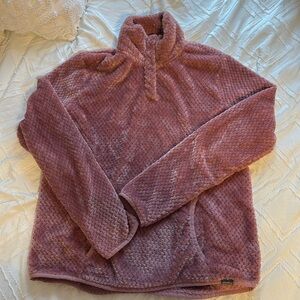Eddie Bauer pink fleece quarter snap - never worn